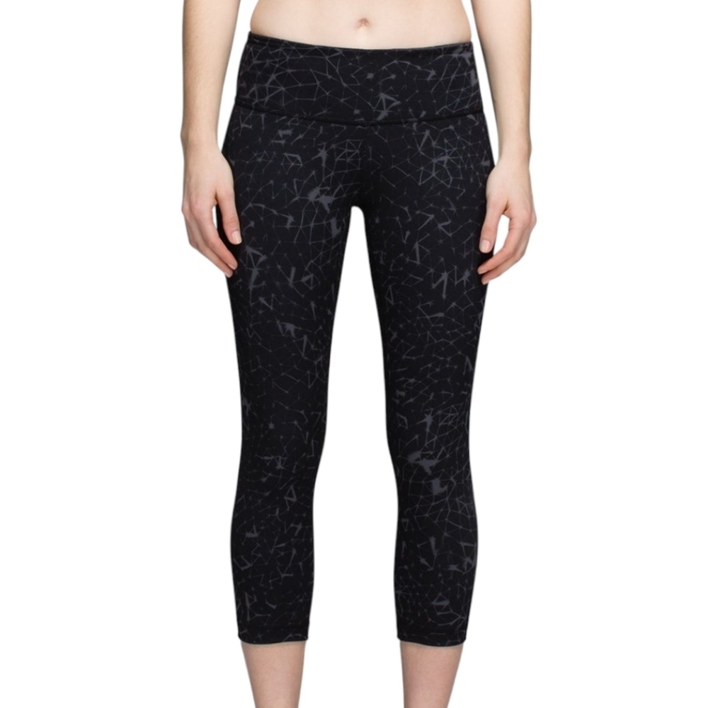 Lululemon Wunder Under Crop II Women 8 Athleisure Star Crushed Coal